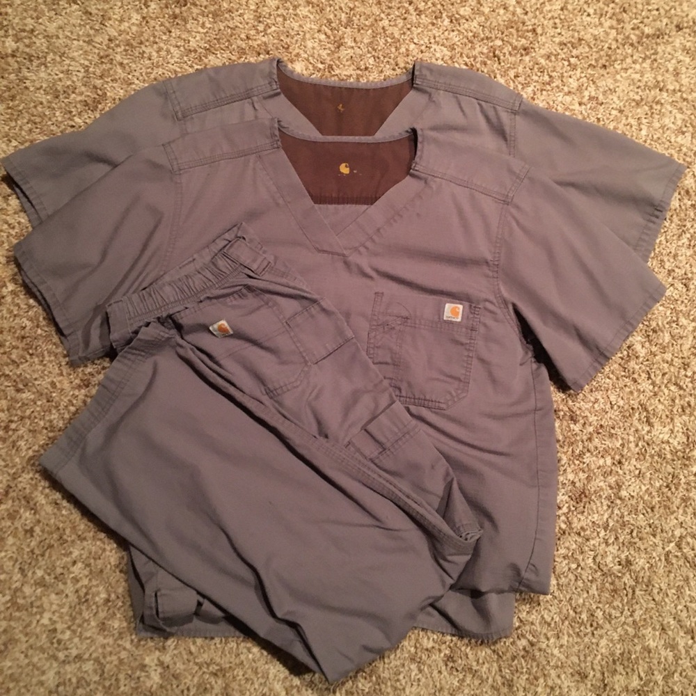 Grey Carhartt Scrubs!! 2 shirts, 1 pants!!!